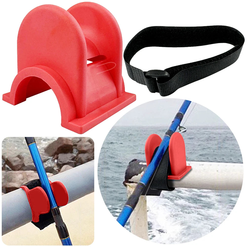 U-shaped Fishing Pole Rack Portable Feeder Pod Stand TPE Rod Gear