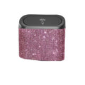 Bling Rhinestones Car Door Trash Bin Removable Back Clip Vehicle Zpaxo Pink-