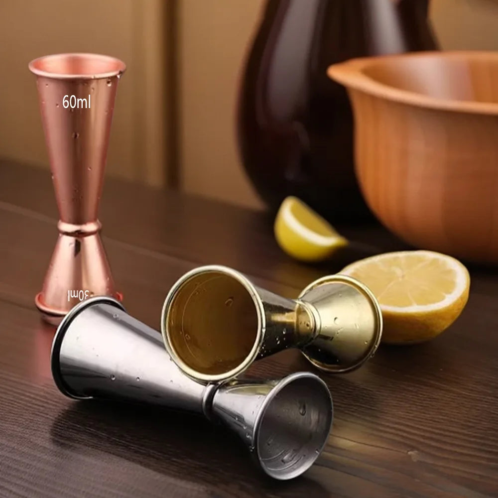 304 Stainless Steel Double Jigger – Bar Cocktail Measuring Cup Cocktail Jigger Zpaxo