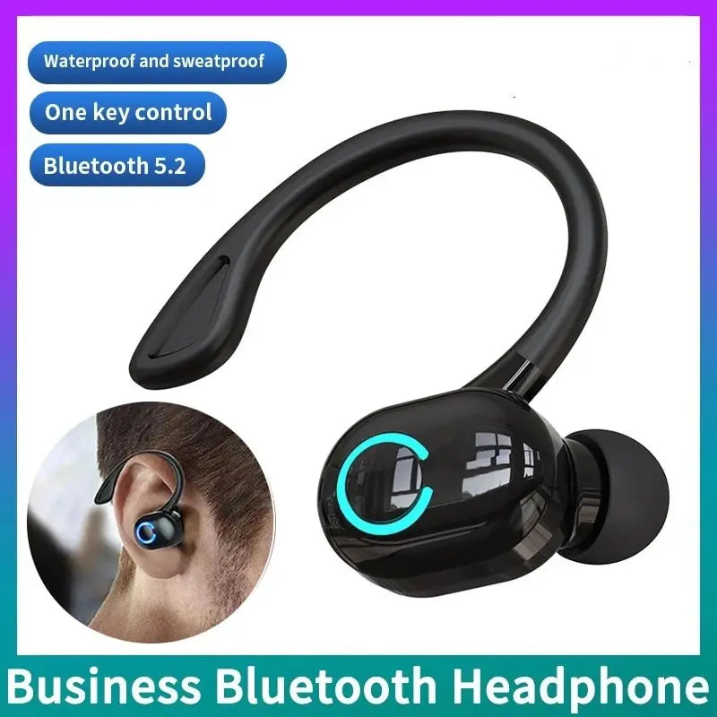 Bluetooth 5.2 Earphones Hands Free Ear Hook Wireless Business Headphone Car Driver Call Sport Headset For iPhone Samsung Xiaomi Zpaxo