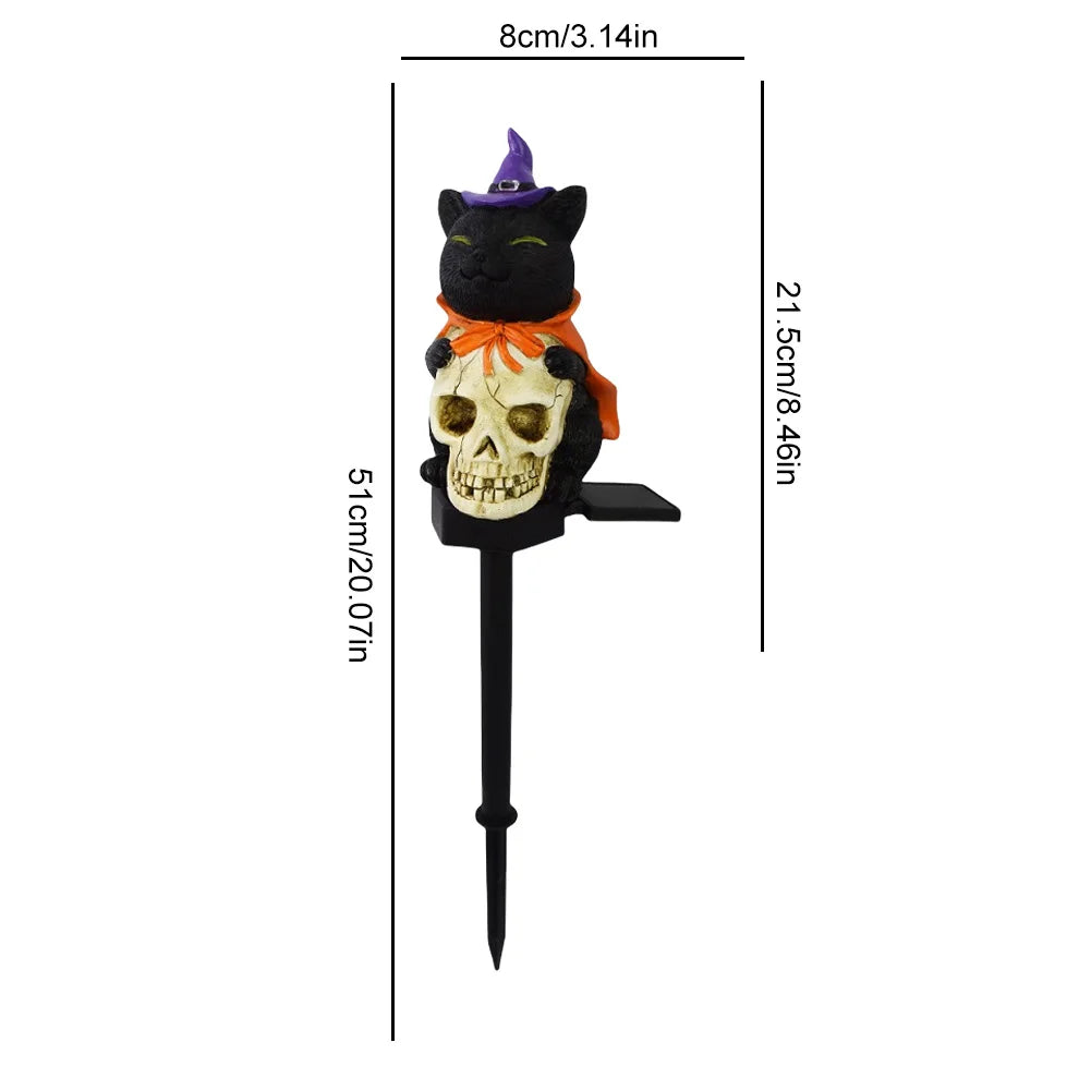 Halloween Ghost Lights Outdoor Pumpkin Lamp Stakes Solar Pathway Zpaxo G