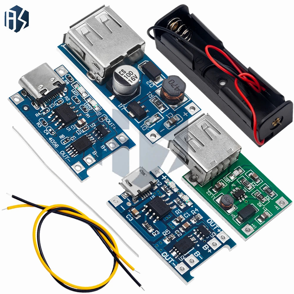 TP4056 18650 Lithium Battery Charger Board 5V 1A Micro USB Charging Zpaxo