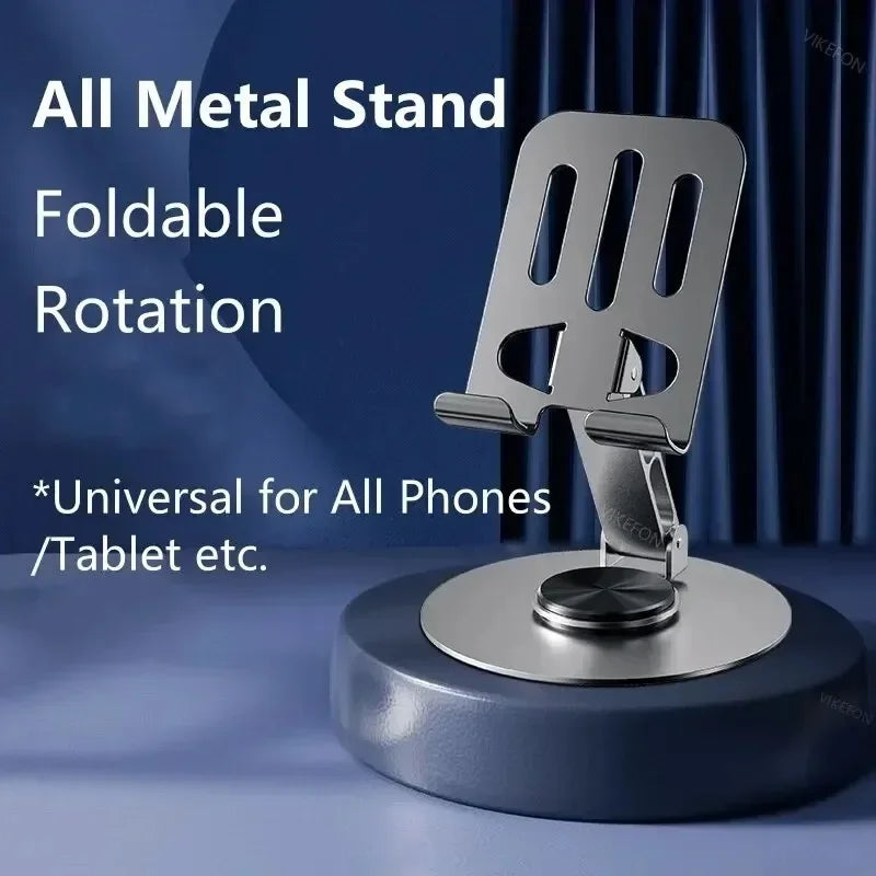 Adjustable Folding 720° Rotating Aluminum Alloy Tablet Holder Portable Stand for iPad Mobile Phone Desktop Live Mount Zpaxo