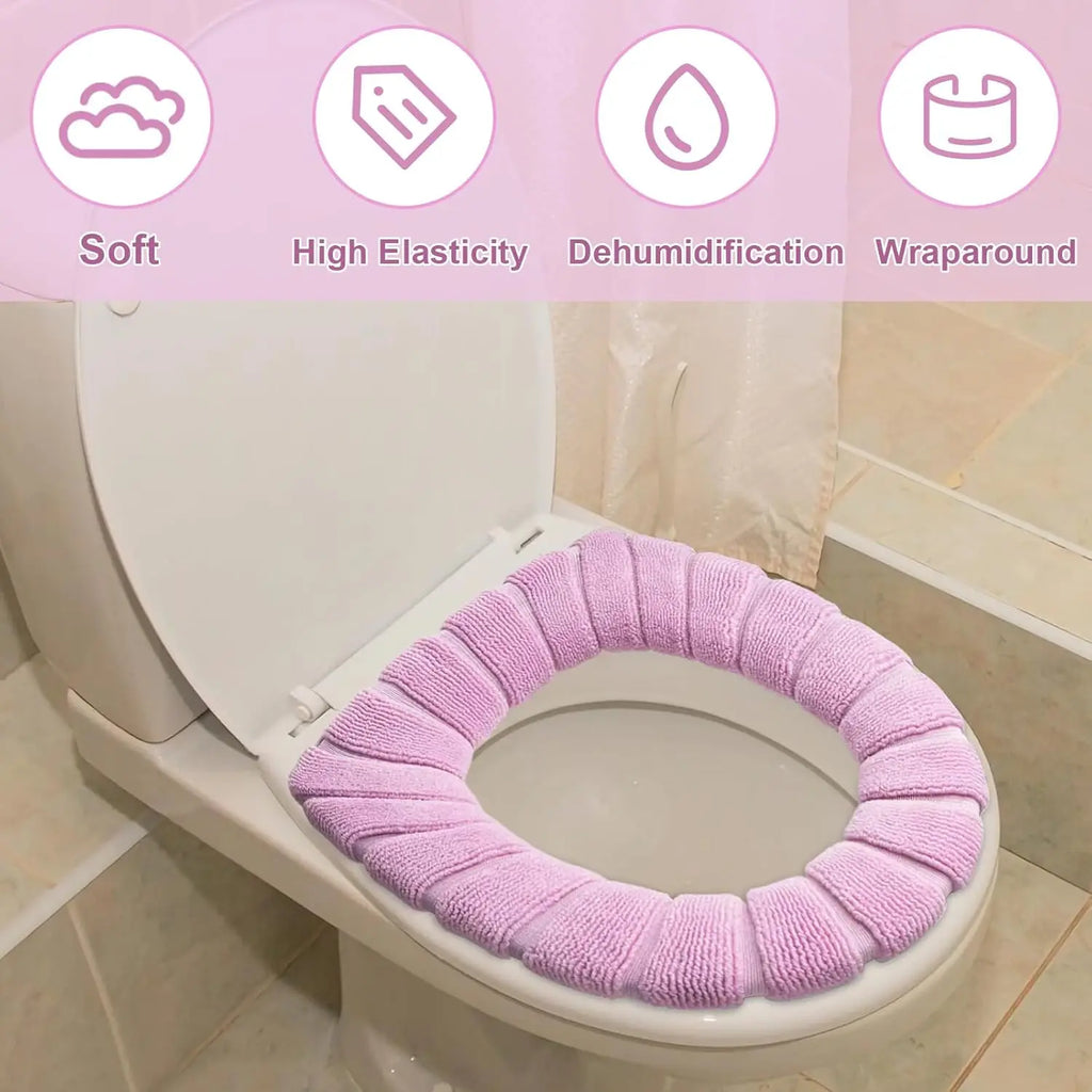 Washable Toilet Seat Cover – Soft Stretchable Cushion Pad