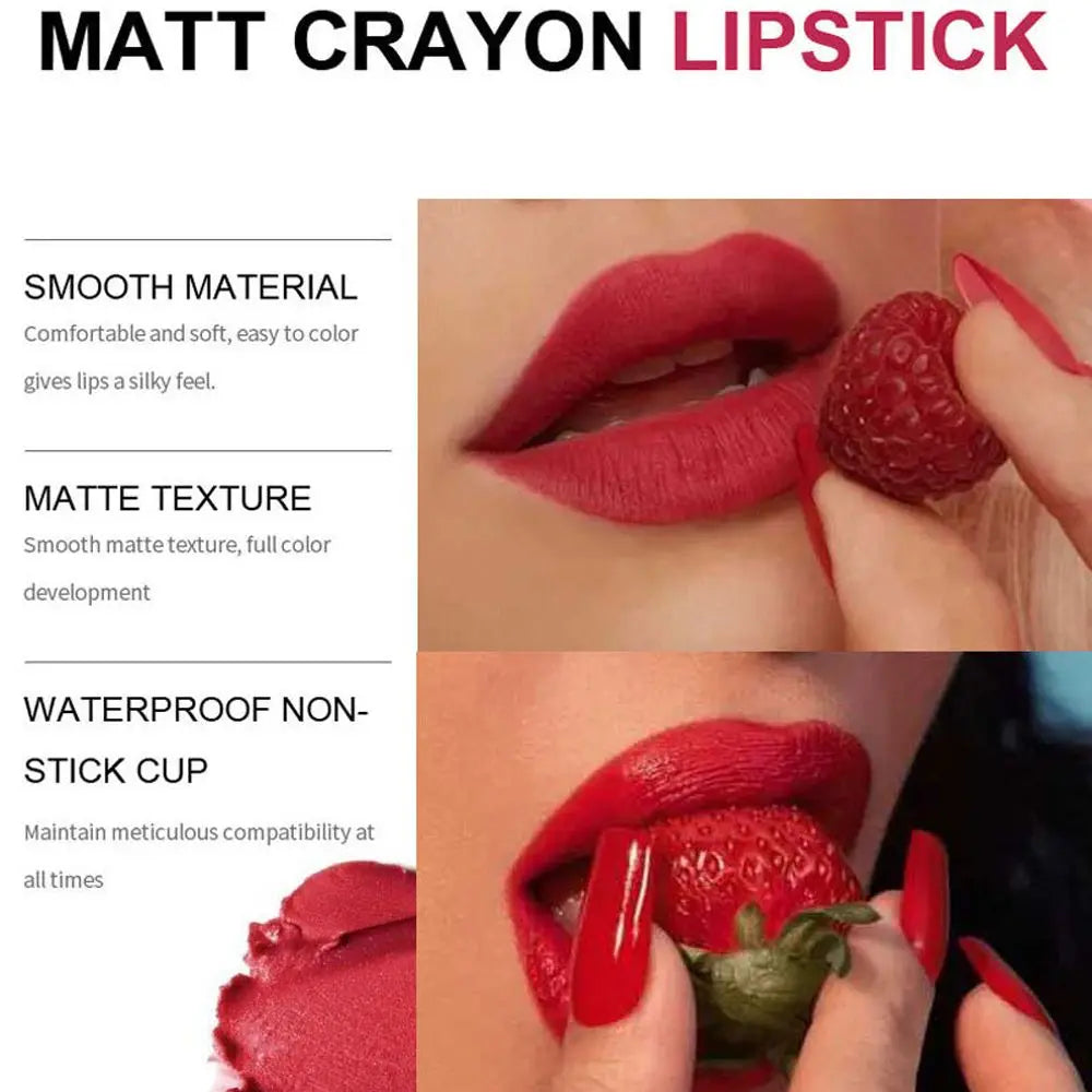 Cosmetic Long Lasting Nude Velvet Waterproof Matte Lipstick Pencil Zpaxo