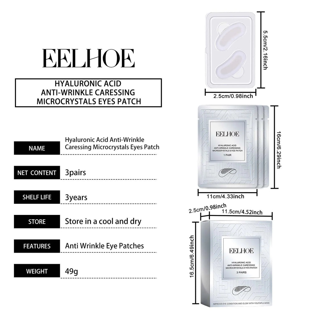 Eelhoe Micro-Needle Hyaluronic Acid Eye Patch | Anti-Wrinkle Eye Treatment Patch Zpaxo