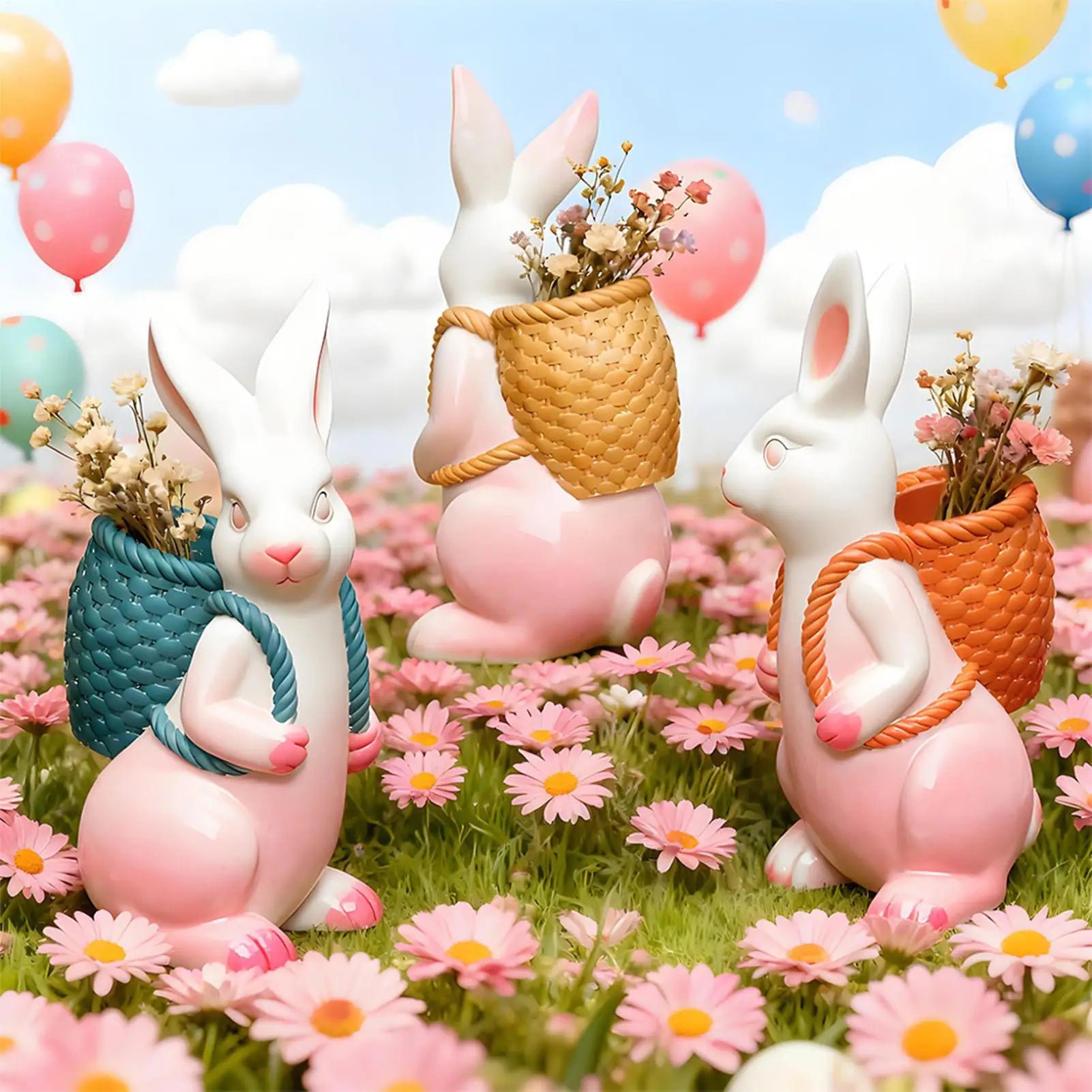 3D Easter Bunny Silicone Mold Candle Making Plaster Cement Craft