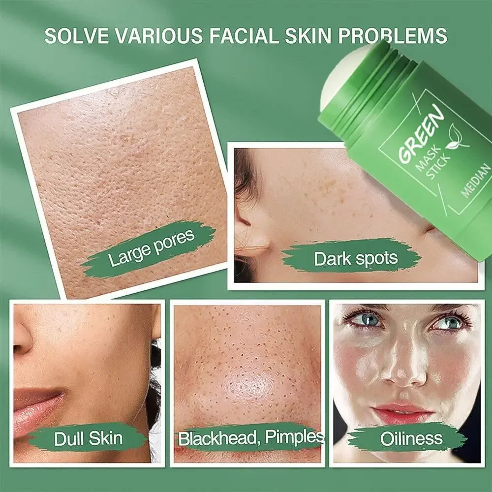 Green Tea Cleansing Stick Mask – Shrink Pores & Remove Blackheads Cleansing Face Mask Zpaxo