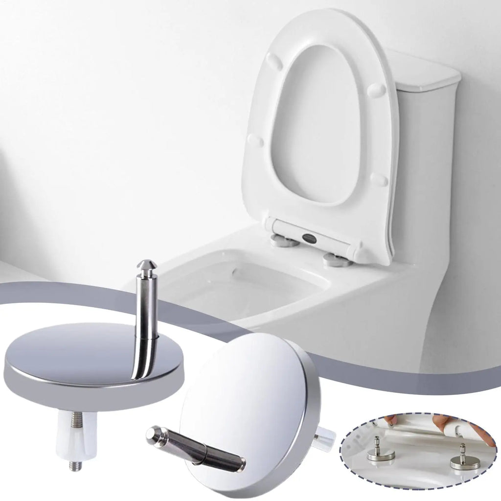 2-Pack Universal Toilet Seat Hinges – Stainless Steel Top Fix Toilet Seat Hinges Zpaxo