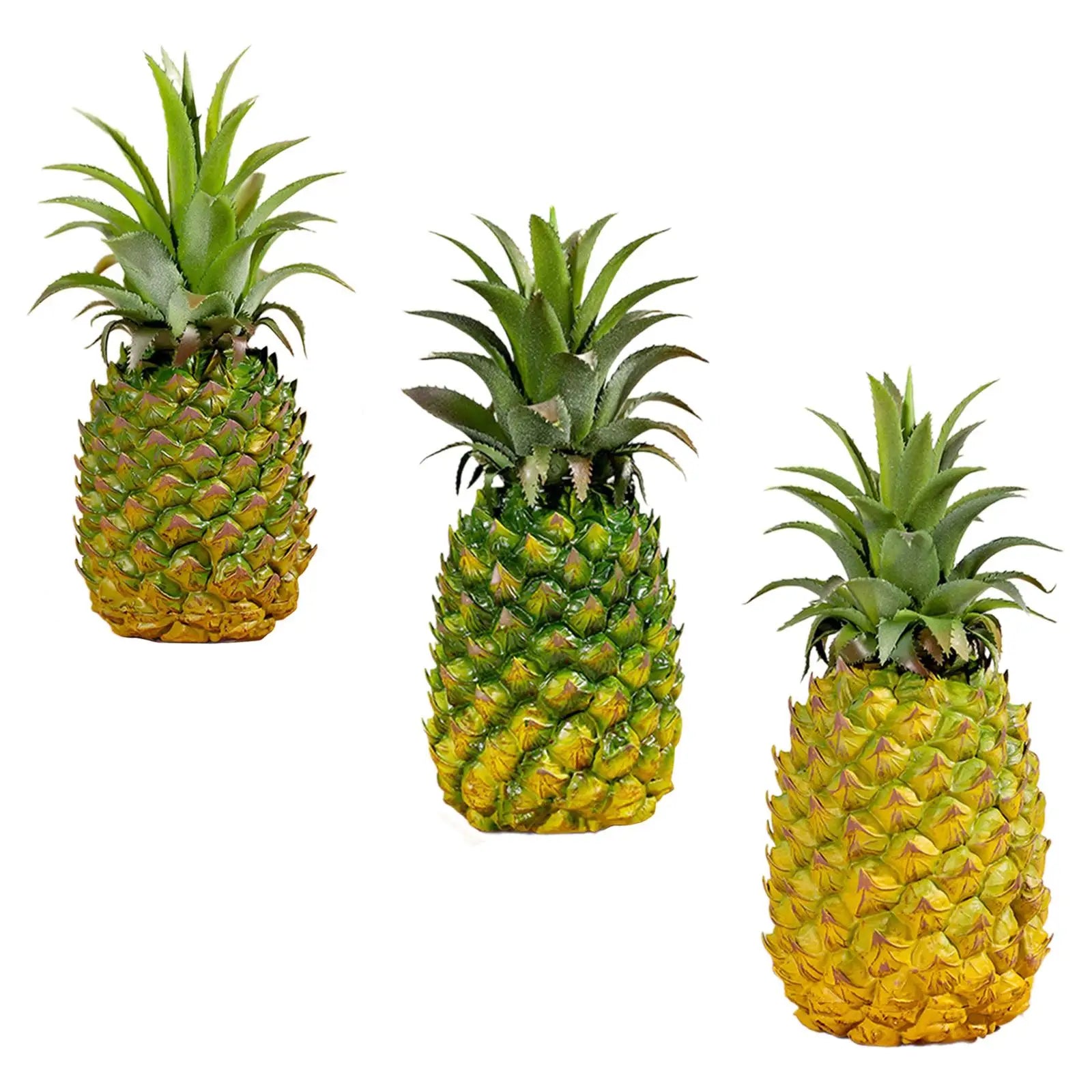 Artificial Pineapple Figurine Realistic Modern Simulation Fruit Decoration for Photography Prop Kitchen Bedroom Cabinet Home Zpaxo
