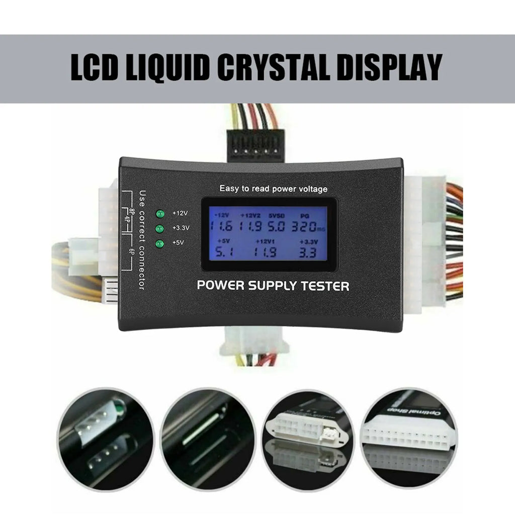 ATX Power Supply Computer Host Inspection Maintenance Tester Tool LCD