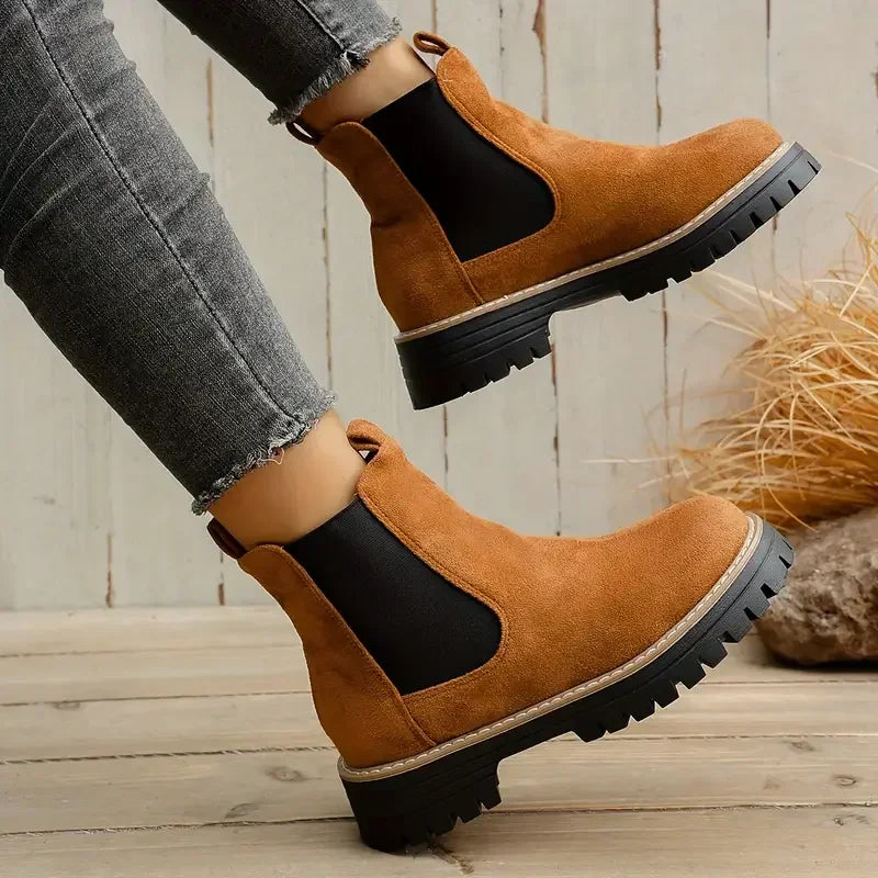 2025 New Women Ankle Boots Outdoor Fashion Shoes Comfortable Thick Soled Chelsea Boots Women Casual Comfortable Women Shoes Zpaxo