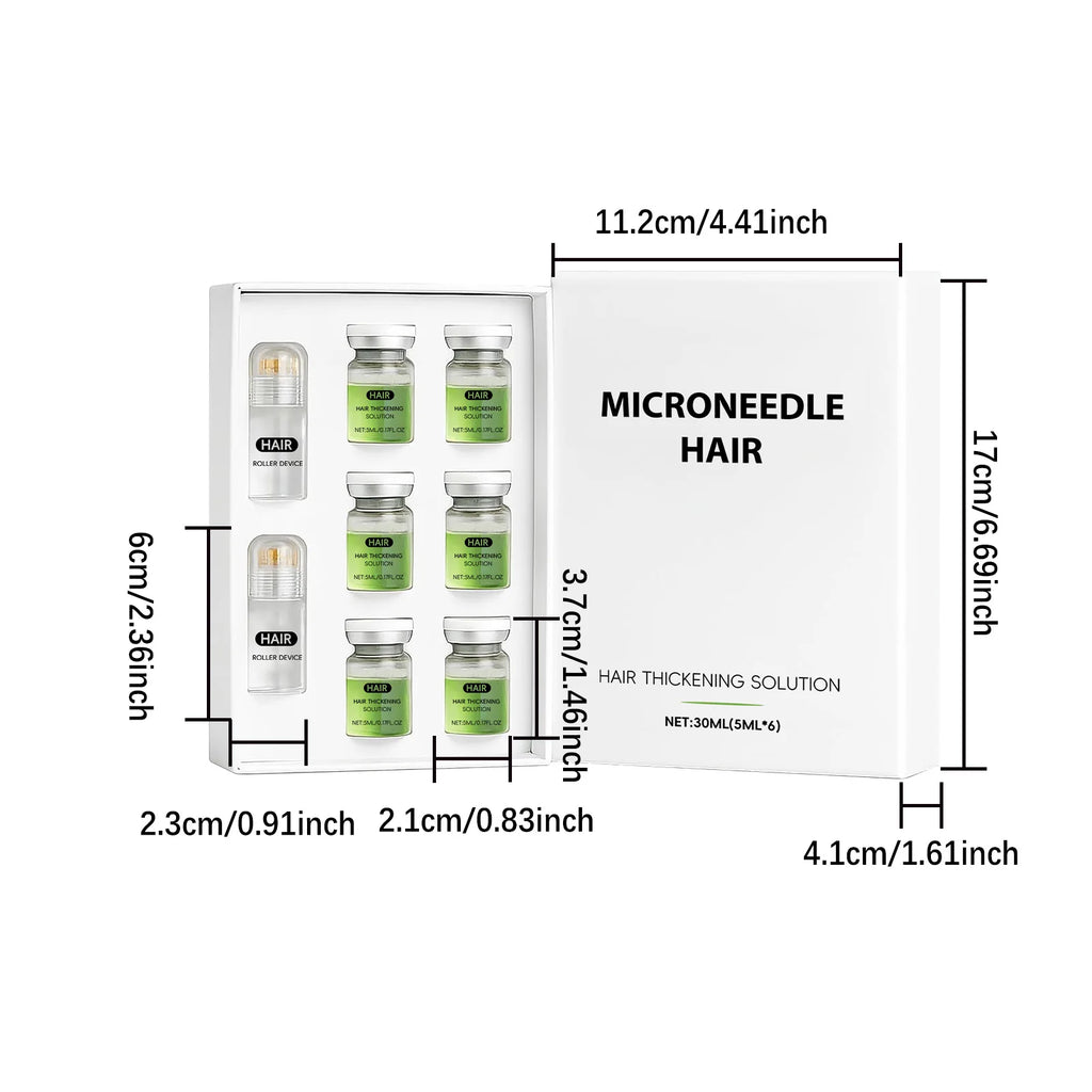 Hoygi Hair Serum Microneedle Roller Set – Scalp Follicle Care Hair Serum Roller Set Zpaxo 1 Boxed