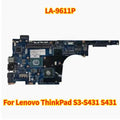 LA-9611P Lenovo Thinkpad S3-S431 S431 Laptop Motherboard I3 CPU Test