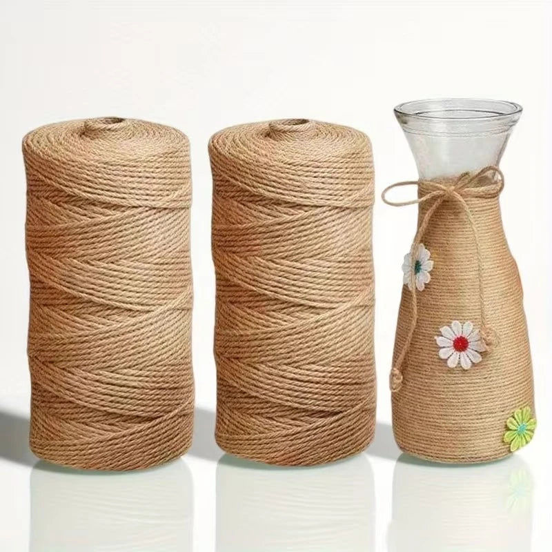 Natural Hemp Rope String for Jute Decoration, Twine for Crafts, Gift Wrapping, Jute Cord for Gardening, And Wedding Party Decor Zpaxo