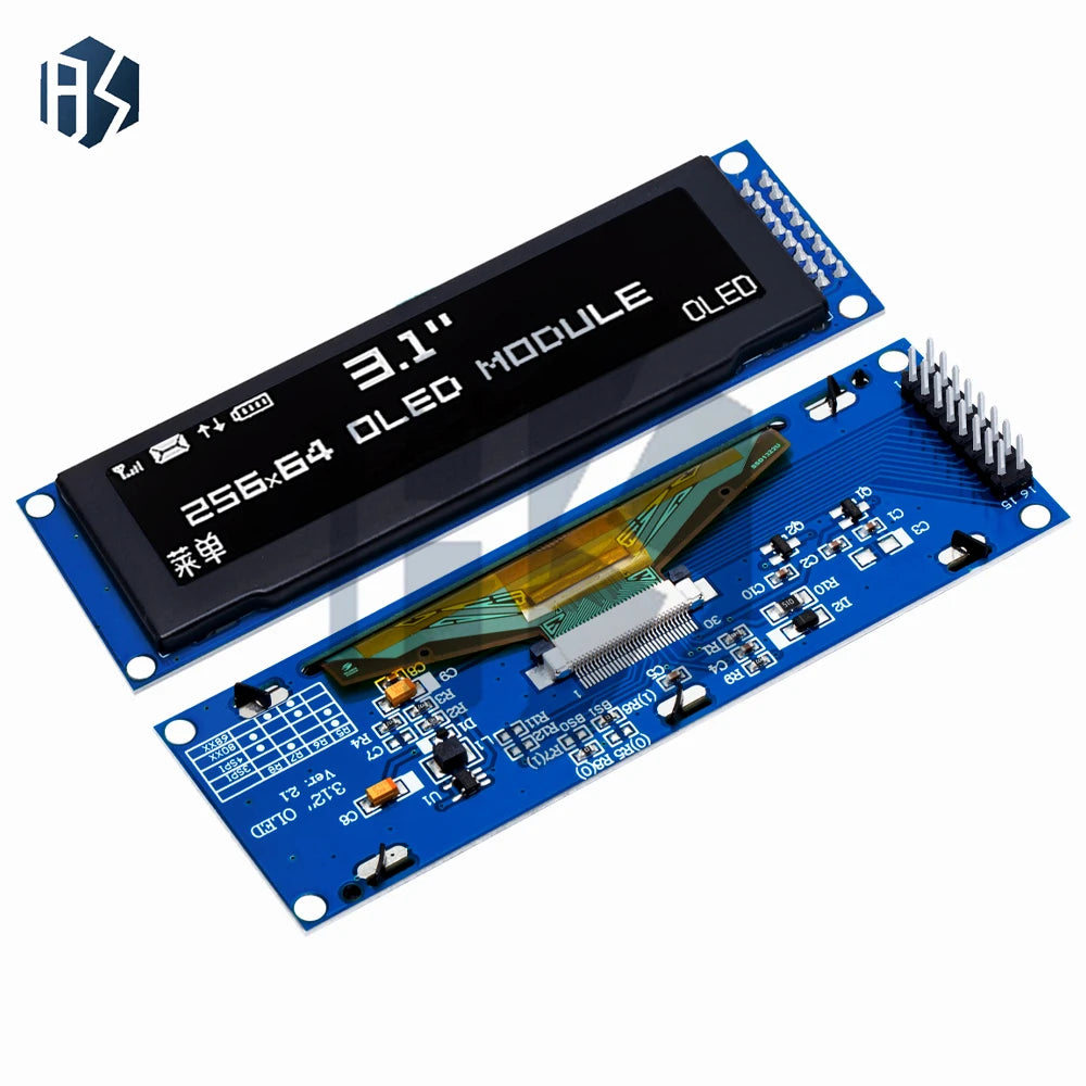 Real OLED Display 3 12 256 64 25664 Dots Graphic LCD Module Screen Zpaxo