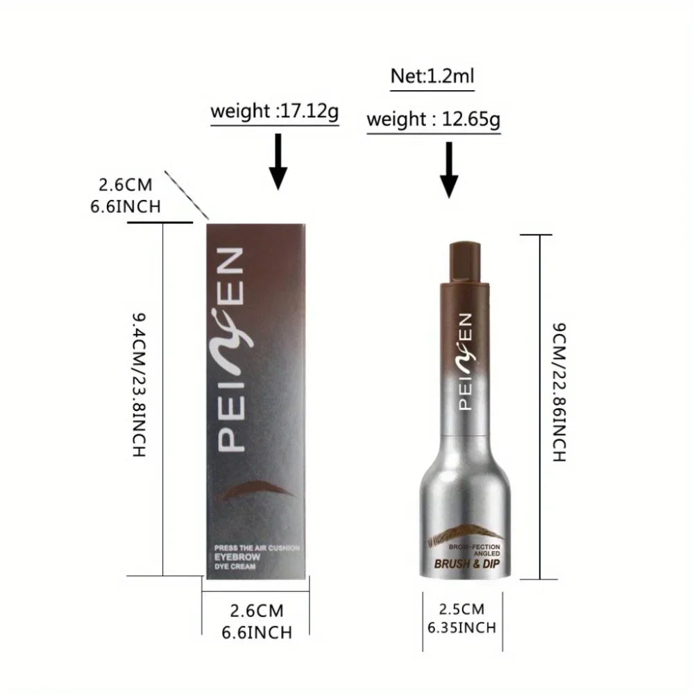 3D Eyebrow Gel Dyeing Cream Brush Long-lasting Air-cushion Dye Brows