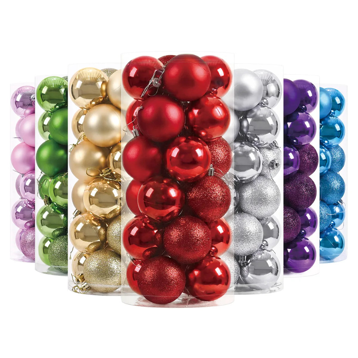 24-Pack 3cm Glitter Christmas Ball Ornaments – Xmas Tree Baubles