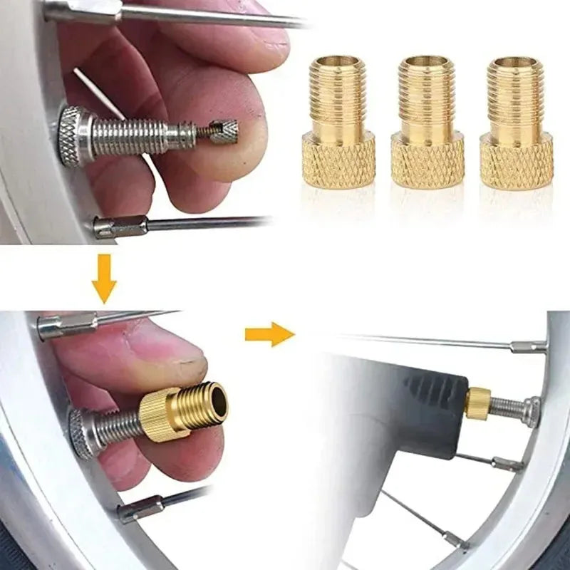 Presta to Schrader Valve Adapter Caps | MTB & Road Bike