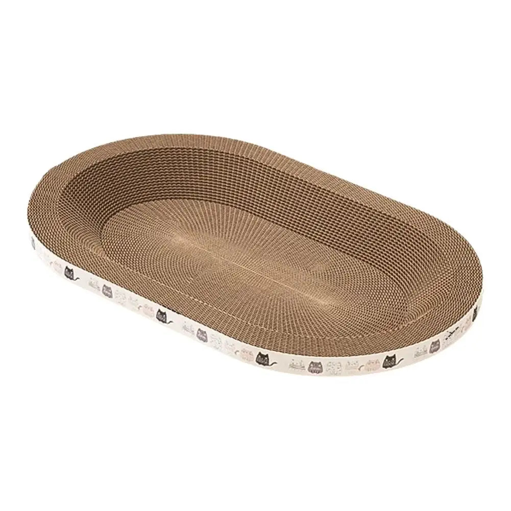Corrugated Cat Scratcher Cat Scrapers Round Oval Grinding Claw Toys for Cats Wear-Resistant Cat Bed Nest Interactive Accessories Zpaxo