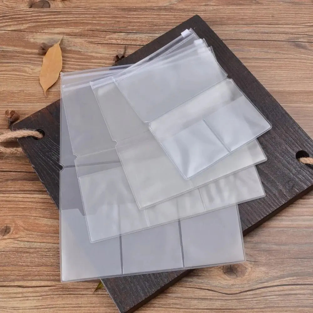 PVC Zipper Bag for Travelers Notebook Journal Planner Accessory Card Holder Storage Standard/Pocket/Passport Zpaxo