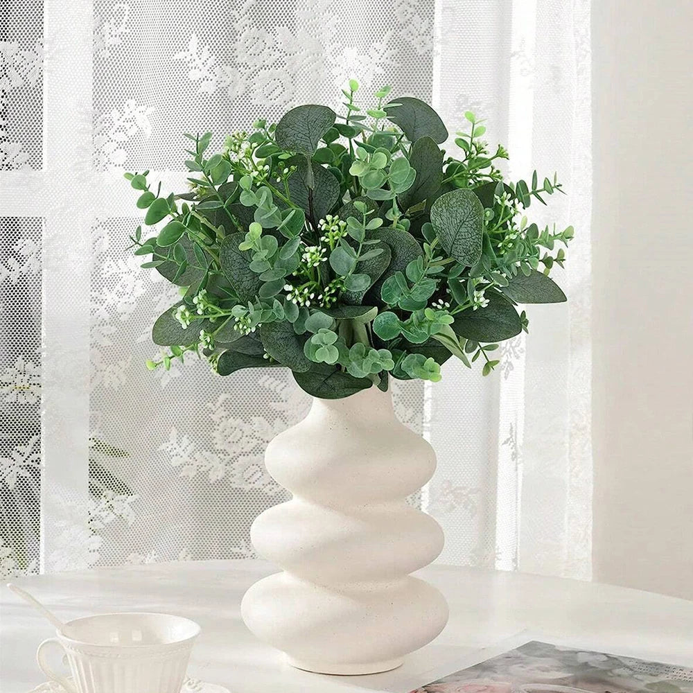 30/60/120Pcs Artificial Eucalyptus Leaves Stems Bulk 3 Kinds Mixed Silver Dollar Eucalyptus Bouquets Floral Wedding Home Decor Zpaxo