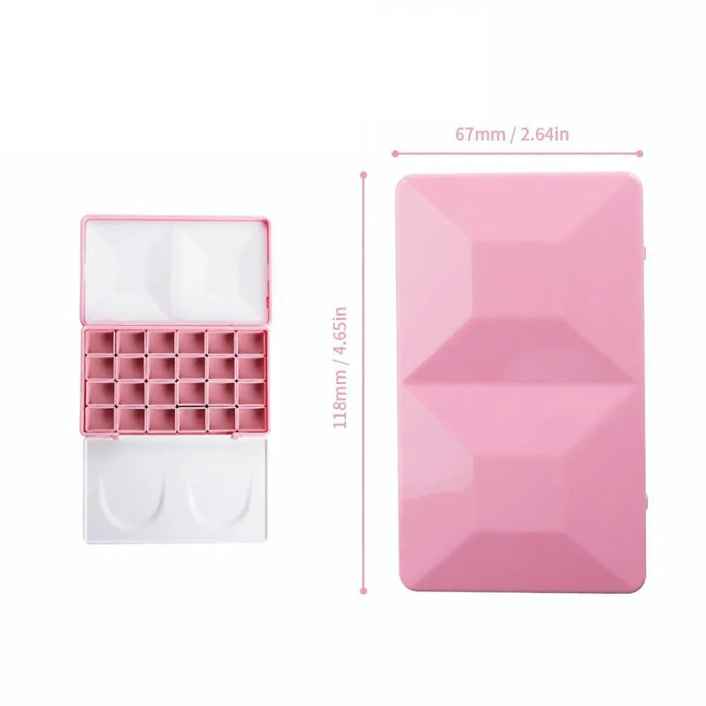 Big Travel Case Palette Half Pans Imitation Enamel Diamond Painting Zpaxo Pink S