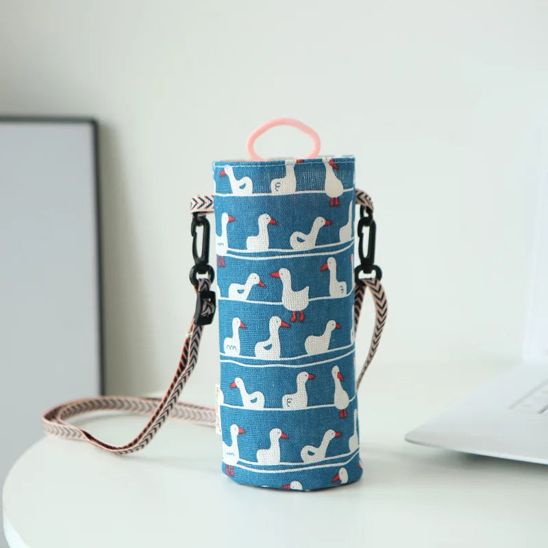 Portable Water Bottle Bag Insulated Crossbody Water Bottle Carrier Bag Holders Travel Sports Camping Zpaxo