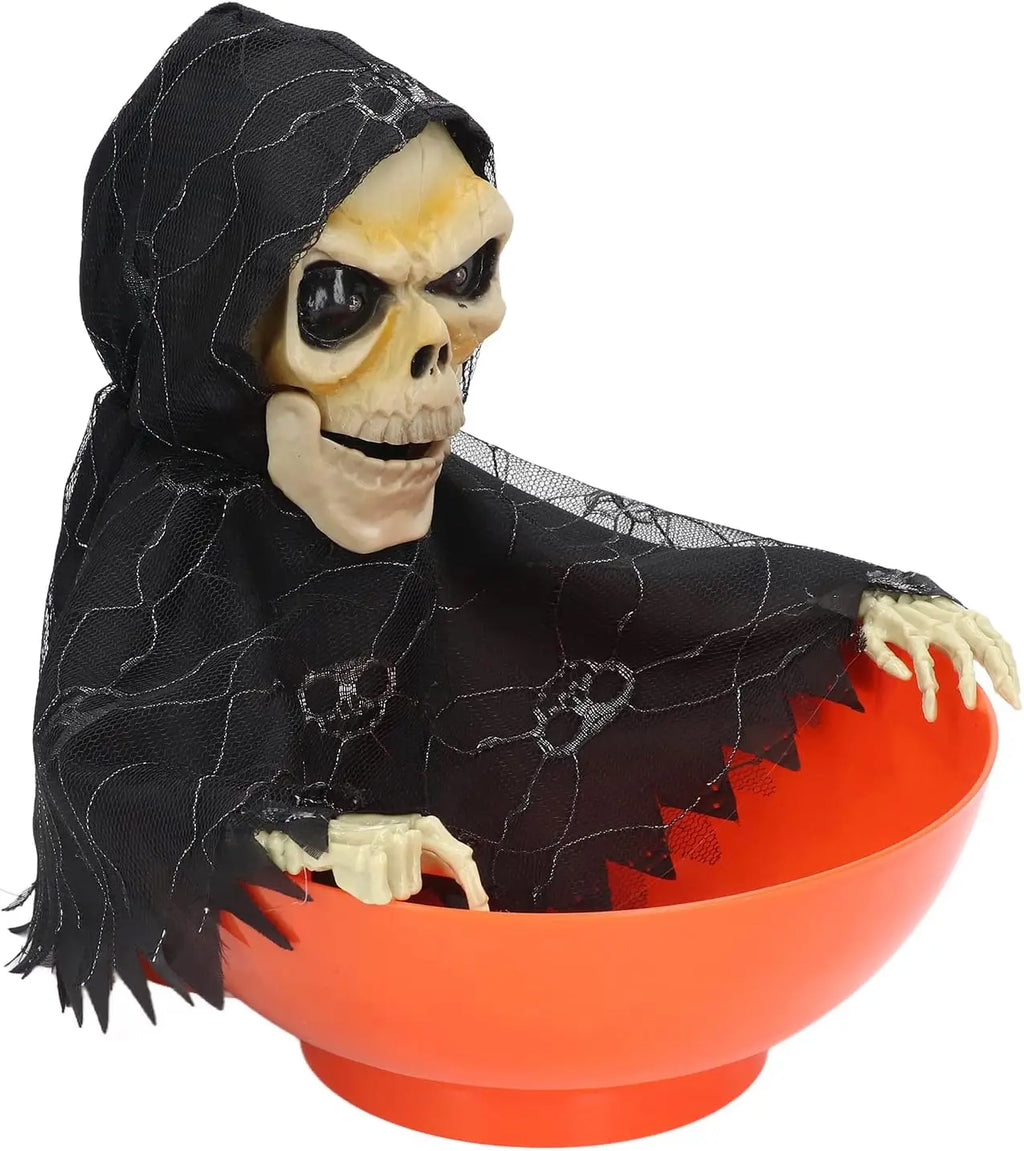 Haunted House Motion-activated Screaming Skull Bowl Glowing