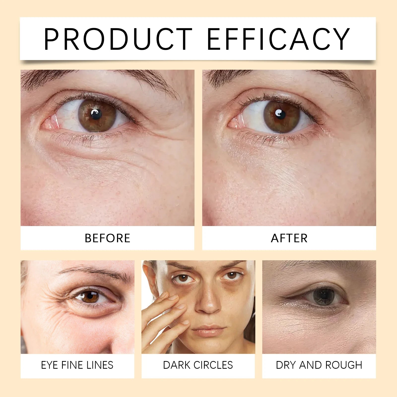 Firming Skin Eye Serum Oil Vitamin C and E for Dry Skin Facial for Wrinkles Hydrating Lightweight Fast Absorbing Skincare 10ml Zpaxo