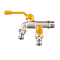 Outdoor Antifreeze Brass Tap Double Outlet For Garden Yard Water IBC Tank Washing Machine Hose Connector Accessory Zpaxo A