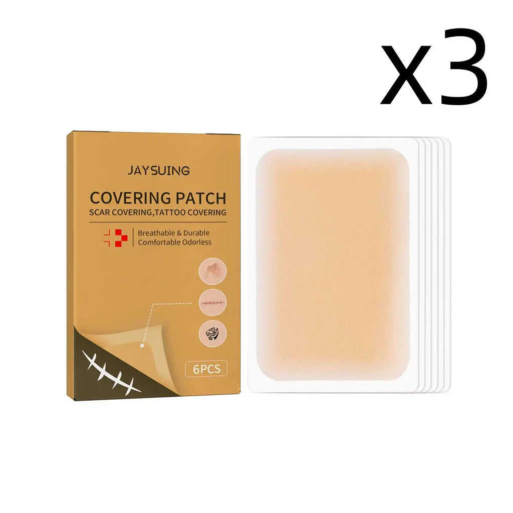 Waterproof Scar & Tattoo Cover Patches – Invisible Concealer Stickers Body Concealer Patches Zpaxo 3x6 PCS 6 patchs