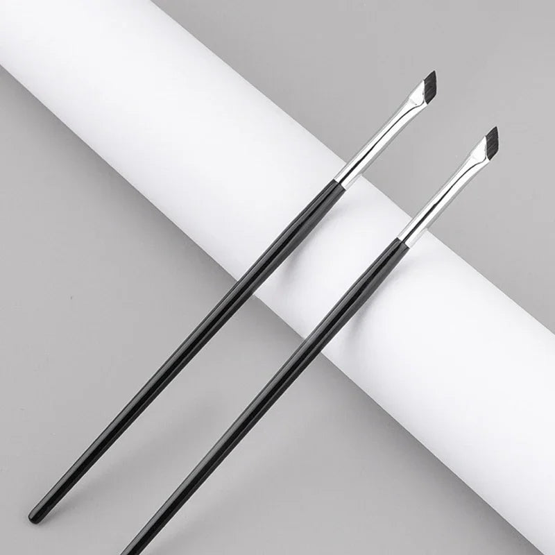 1- Angled Blade Eyeliner Brush Ultra Thin Fine Eyebrow Flat Sickle