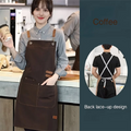 Multi-pocket Apron Adjustable Strap Design Perfect Coffee Bars Zpaxo Coffee OneSize