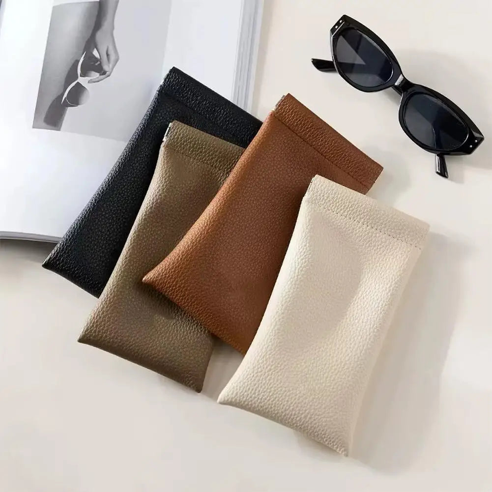 PU Leather Sunglasses Pouch with Keyring | Soft Eyeglass Case Eyeglass Pouch Case Zpaxo