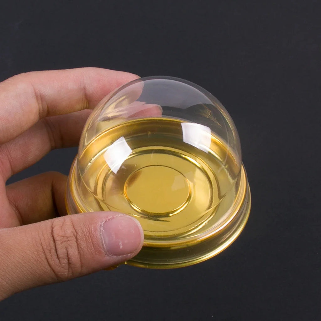 50pcs Clear Plastic Mini Cupcake Boxes Muffin Pod Dome Muffin Container Box for Wedding Birthday Dessert Baking Decorations Zpaxo
