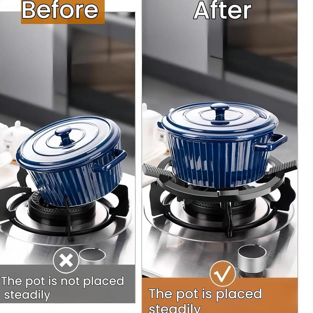 Stove Support Ring Stove Rack with Non Slip Claws Pot Rack for Kitchen Restaurant Cooking Outdoor Camping Daily Meal Party Zpaxo
