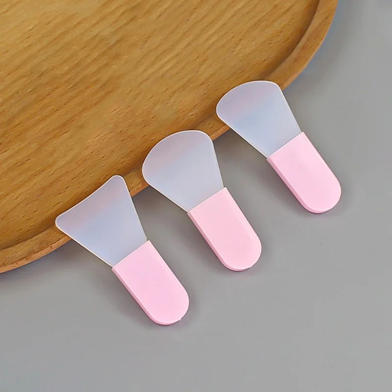 3Pcs Silicone Facial Mask Brush Professional Mud Cream Brushes Facial SkinCare Tools Mud Film Applicator DIY Tool Beauty Salon Zpaxo Pink 3pcs