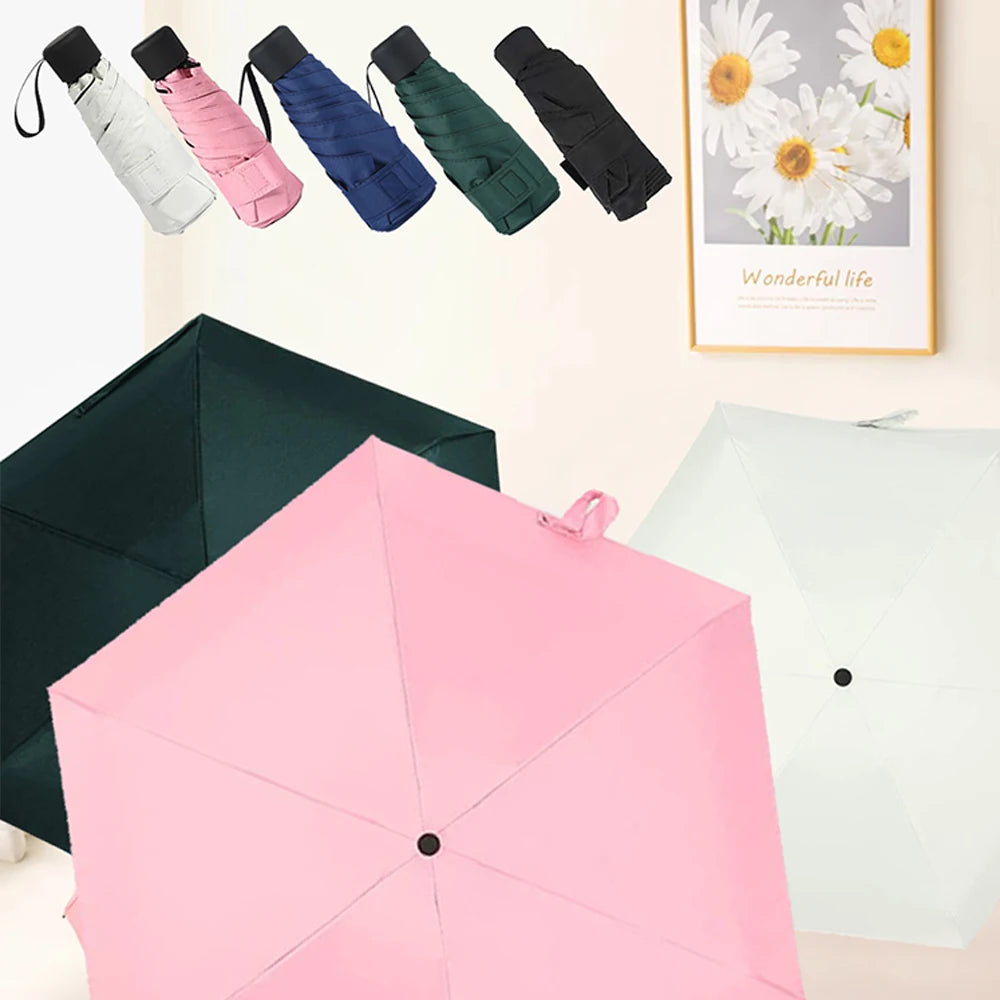 Compact Travel Umbrella Ultralight Folding Pocket Umbrella UV Rain Protection for Outdoor Sun&Rain Umbrella Lightweight Zpaxo