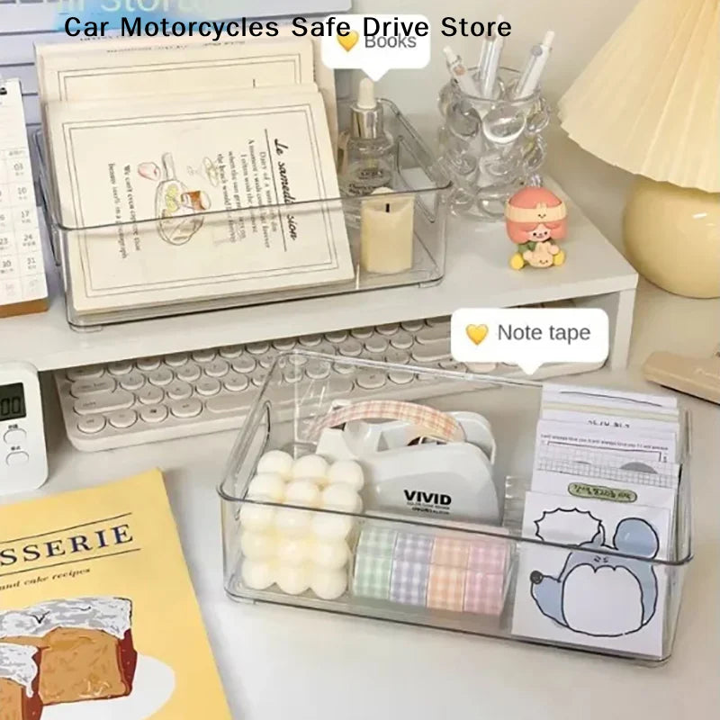 Transparent Acrylic Cosmetics Storage Box Desktop Plastic Dormitory