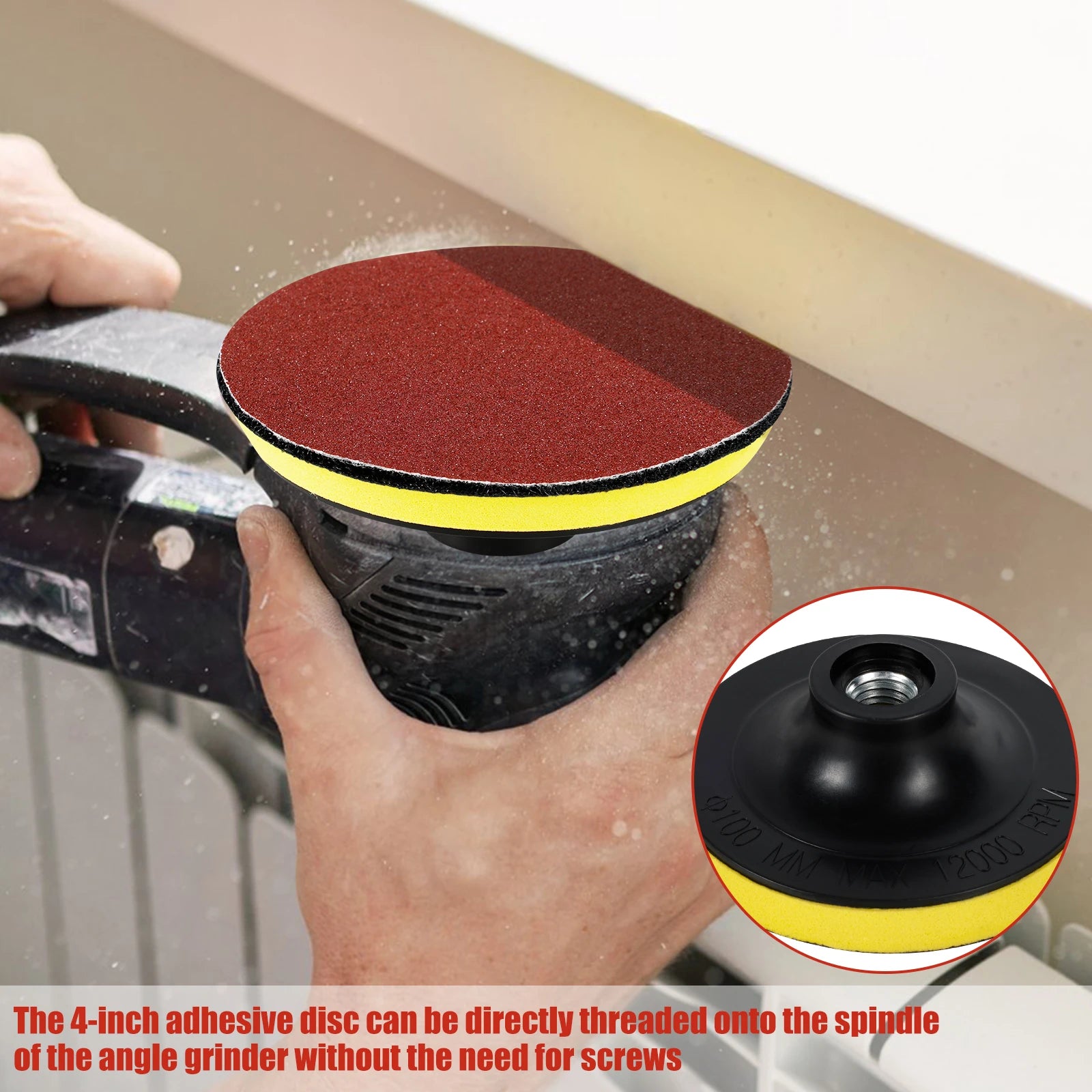 Angle Grinder Sanding Discs Hook Loop Backing Pad 40-800 Grits Drill