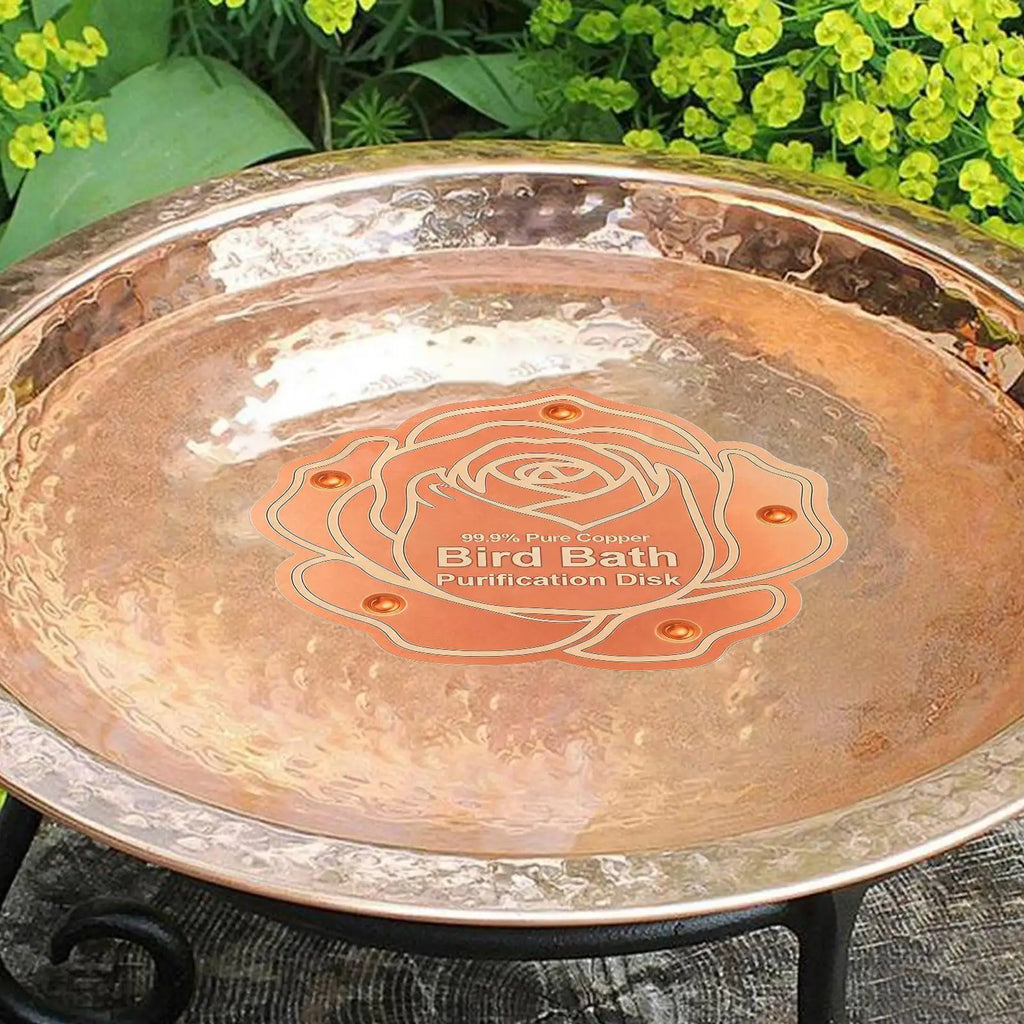 Bird Bath Copper Purification Panel Flower Shape Physical Safe Water