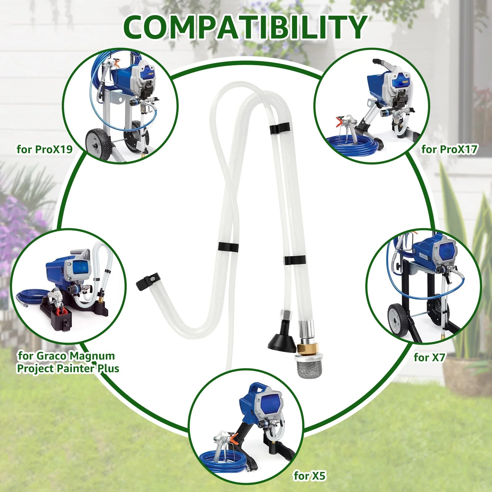 Suction Tube Kit for Graco Magnum Project Painter Plus X5 X7 ProX17 and ProX19 Stand Airless Paint Sprayer ﻿High Performance Zpaxo