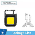 Mini COB LED Keychain Flashlight – 4 Modes, Magnetic, USB Rechargeable LED Keychain Flashlight Zpaxo J031 Rechargeable