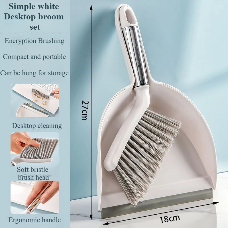 Mini Desktop Broom & Dustpan Set – Compact Hand Brush Cleaner Mini Broom Dustpan Set Zpaxo