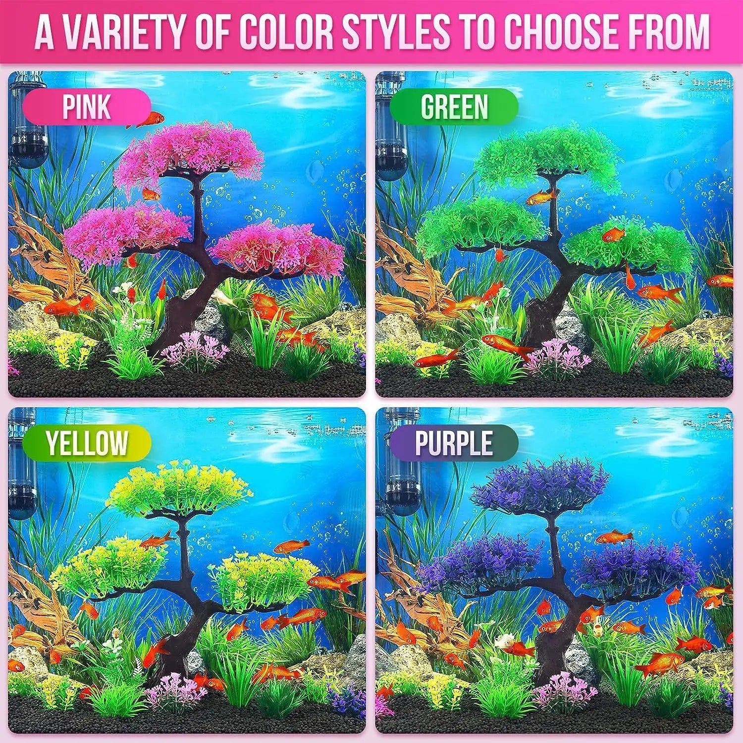 Aquarium Artificial Plastic Plants Decoration Goldfish Tank Betta