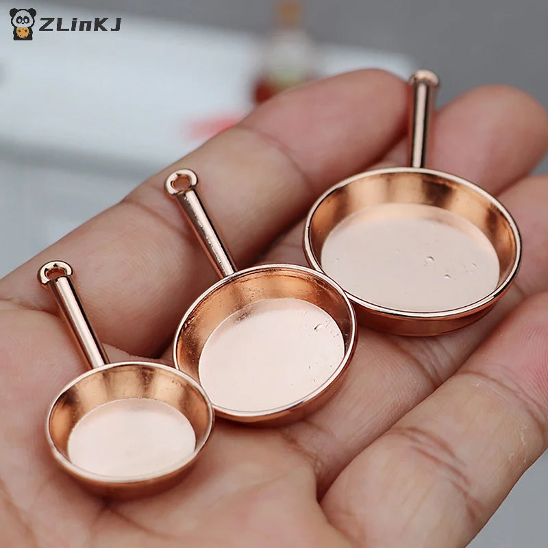 1 12 Dollhouse Miniature Frying Pan Casserole Metal Cookware Kitchen Zpaxo