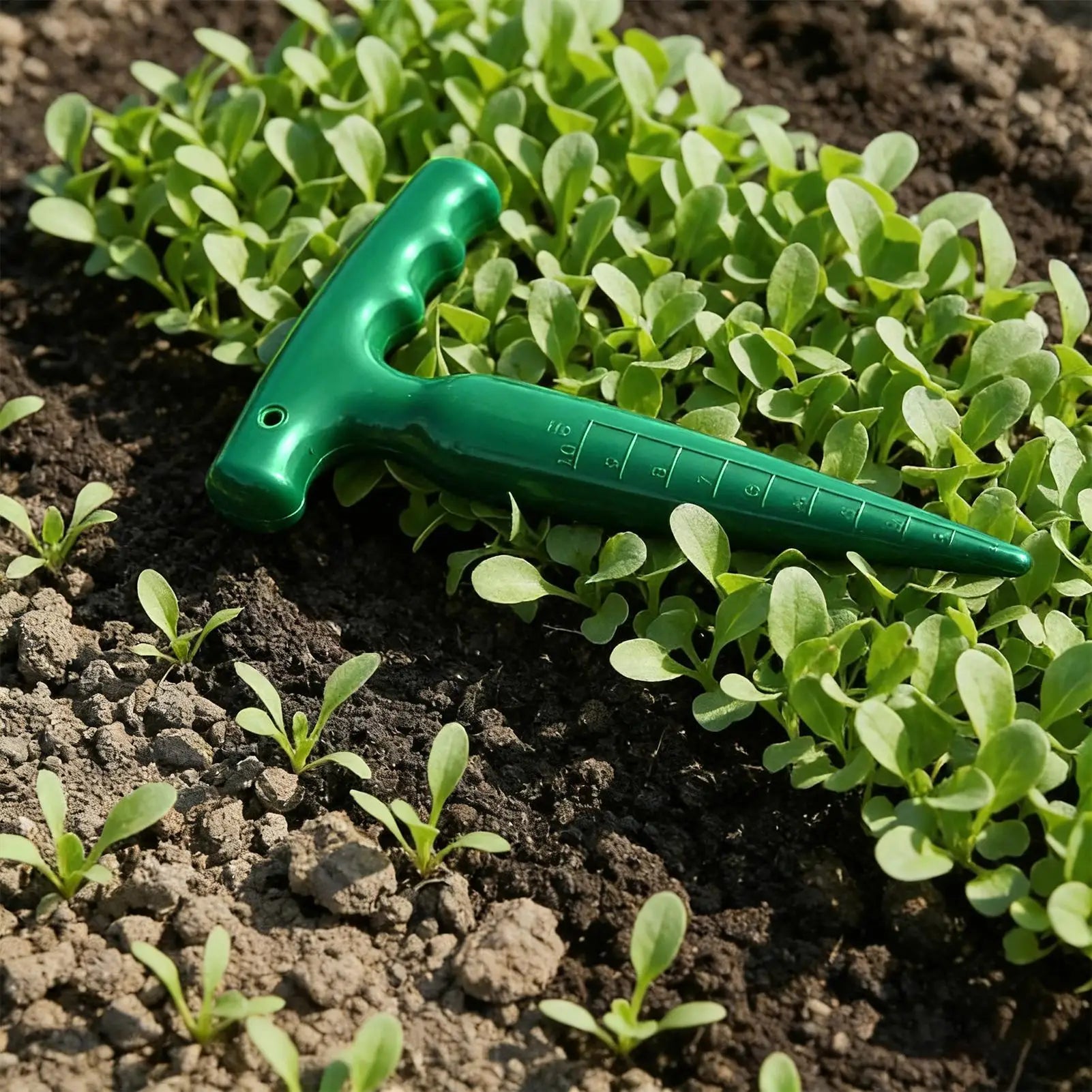 Handheld Garden Hole Puncher Clear Scale Planting Tools Lightweight