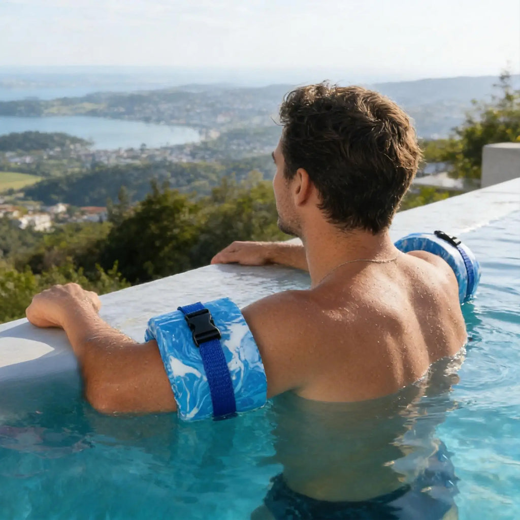 2-Pack Swim Aquatic Cuffs Kids Arm Floaties Adjustable High-density