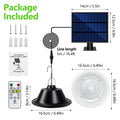 Solar LED Shed Light with Remote Control 3-Color Dimmable Timer Waterproof Hanging Pendant Lamp Gazebo Patio Garden Chicken Coop Zpaxo Solar Shed Light 1pc
